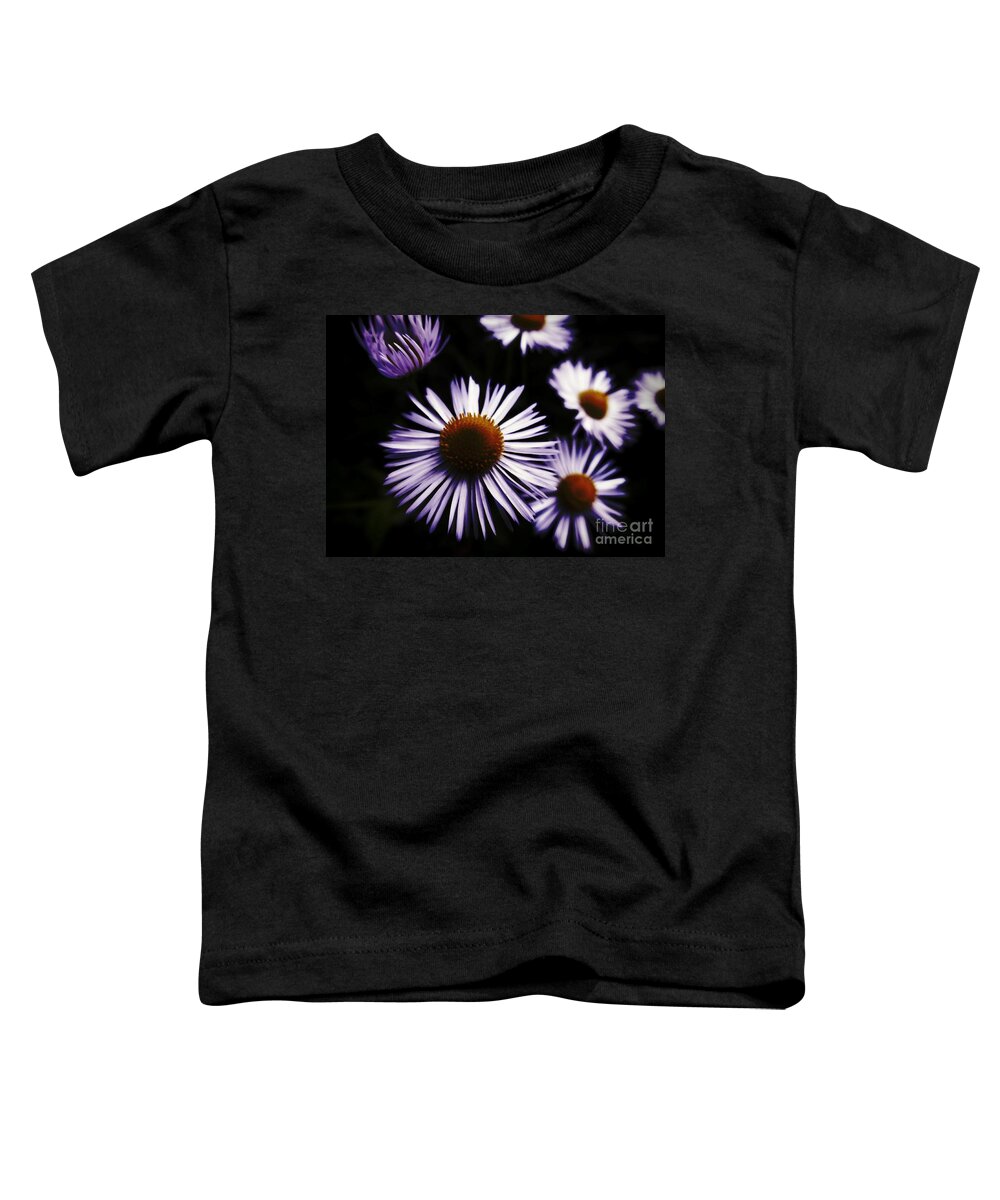 Midnight Daisy Toddler T-Shirt featuring the photograph Midnight Daisy by Kasia Bitner