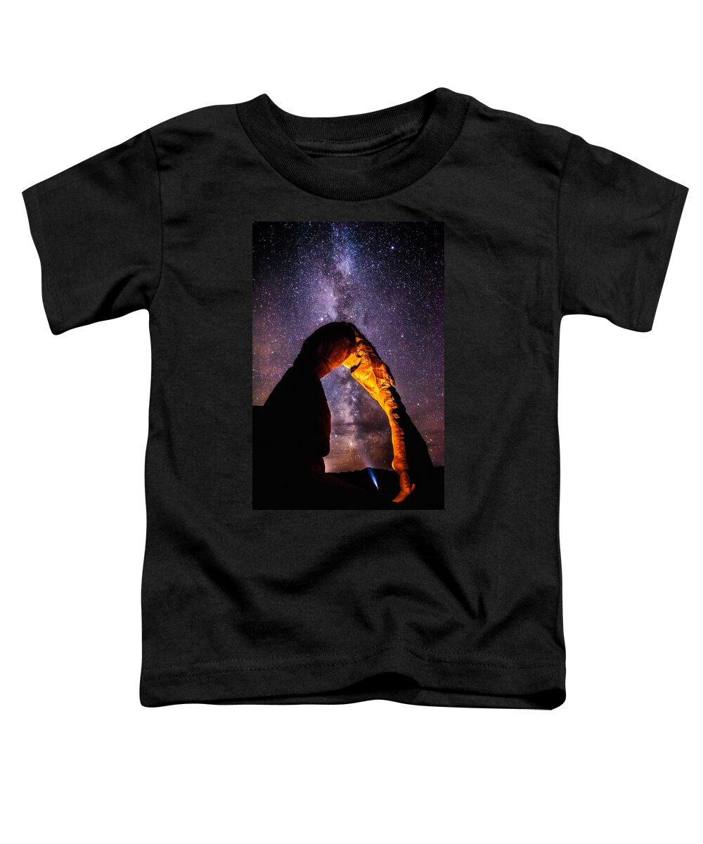Arches National Park Toddler T-Shirt featuring the photograph Milky Way Explorer by Darren White