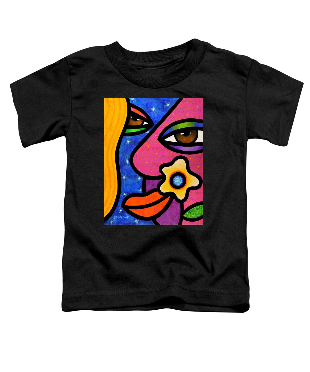 Abstract Toddler T-Shirt featuring the painting Morning Gloria by Steven Scott