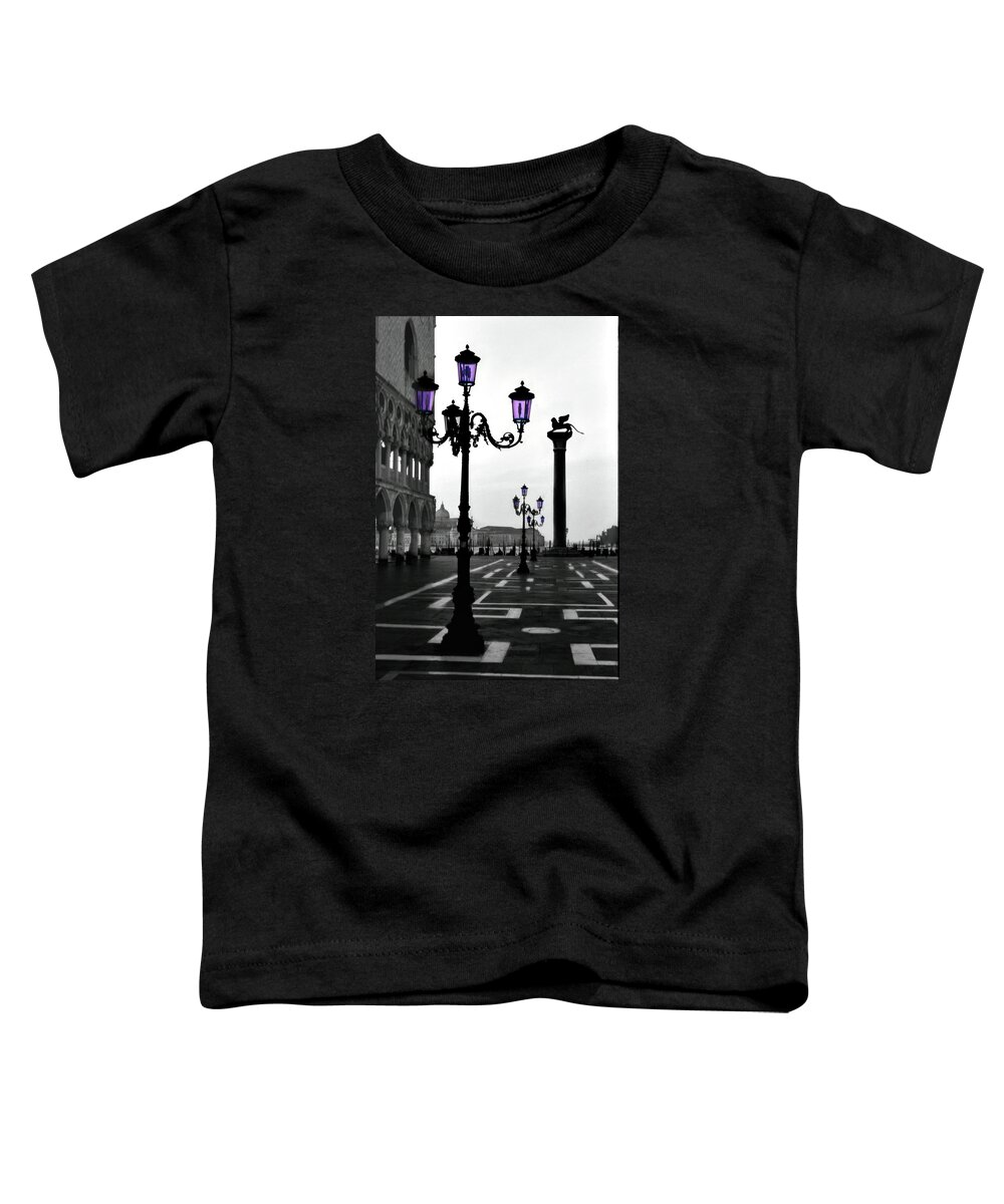 Venice Toddler T-Shirt featuring the photograph Morning - St. Mark's Square by Alan Toepfer