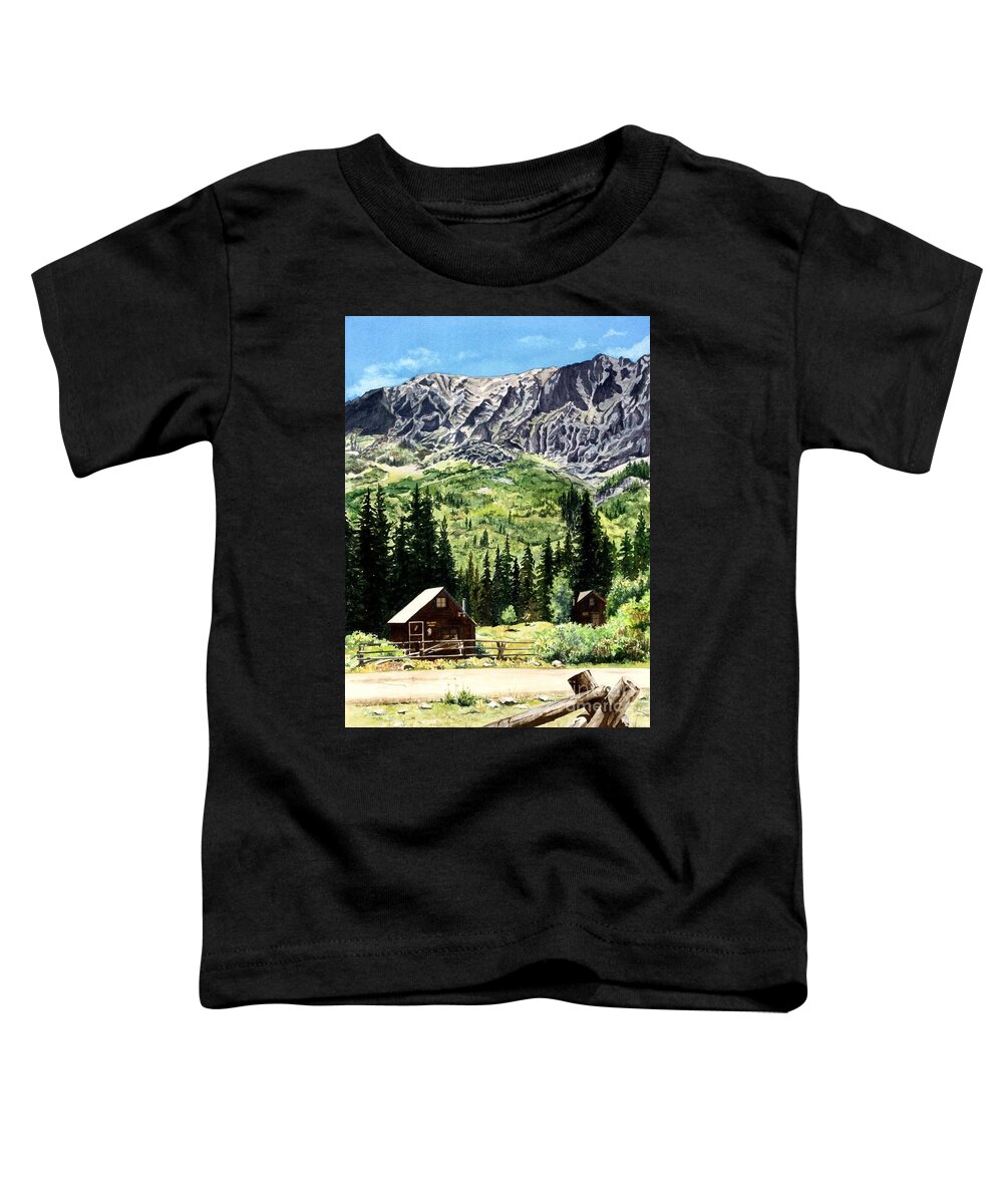 Water Color Paintings Toddler T-Shirt featuring the painting Mountain Majesty by Barbara Jewell