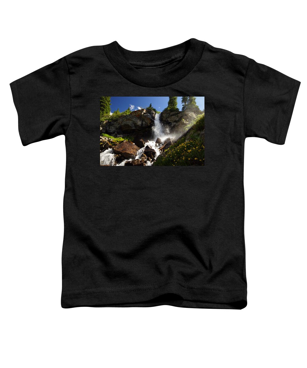 Rocky Mountains Toddler T-Shirt featuring the photograph Mountain Tears by Jeremy Rhoades