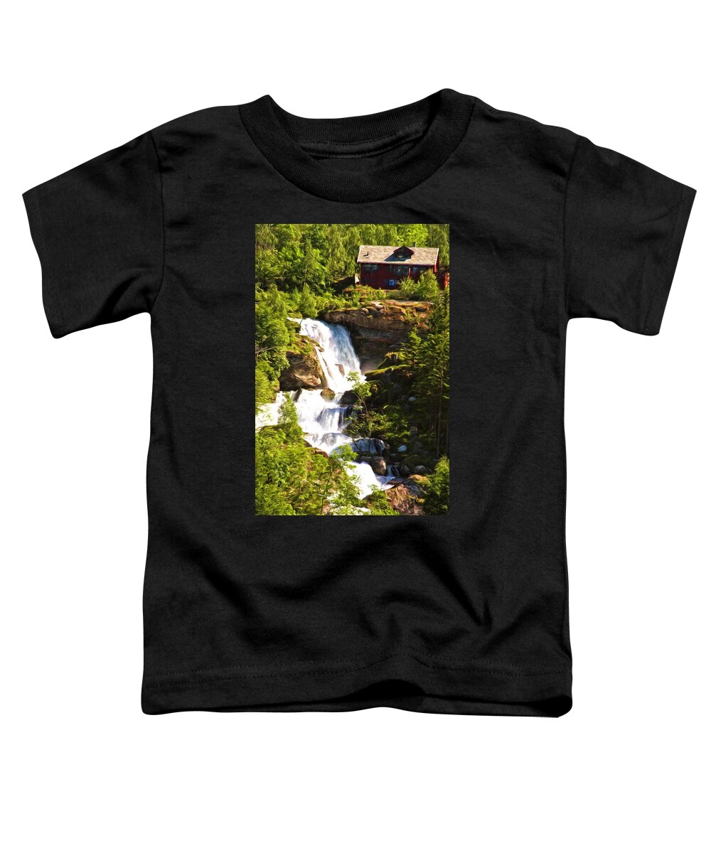 Waterfall Toddler T-Shirt featuring the photograph Mountain Waterfall by Bill Howard