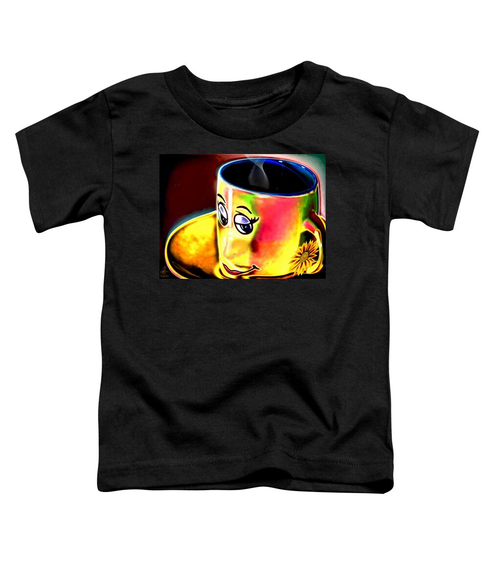Coffee Toddler T-Shirt featuring the photograph Ms. Java by Pennie McCracken