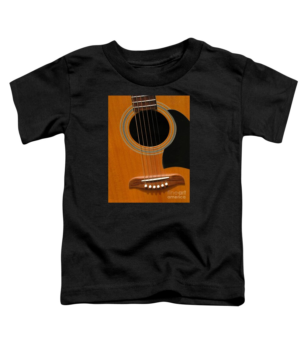 Guitar Toddler T-Shirt featuring the photograph Musical Abstraction by Ann Horn