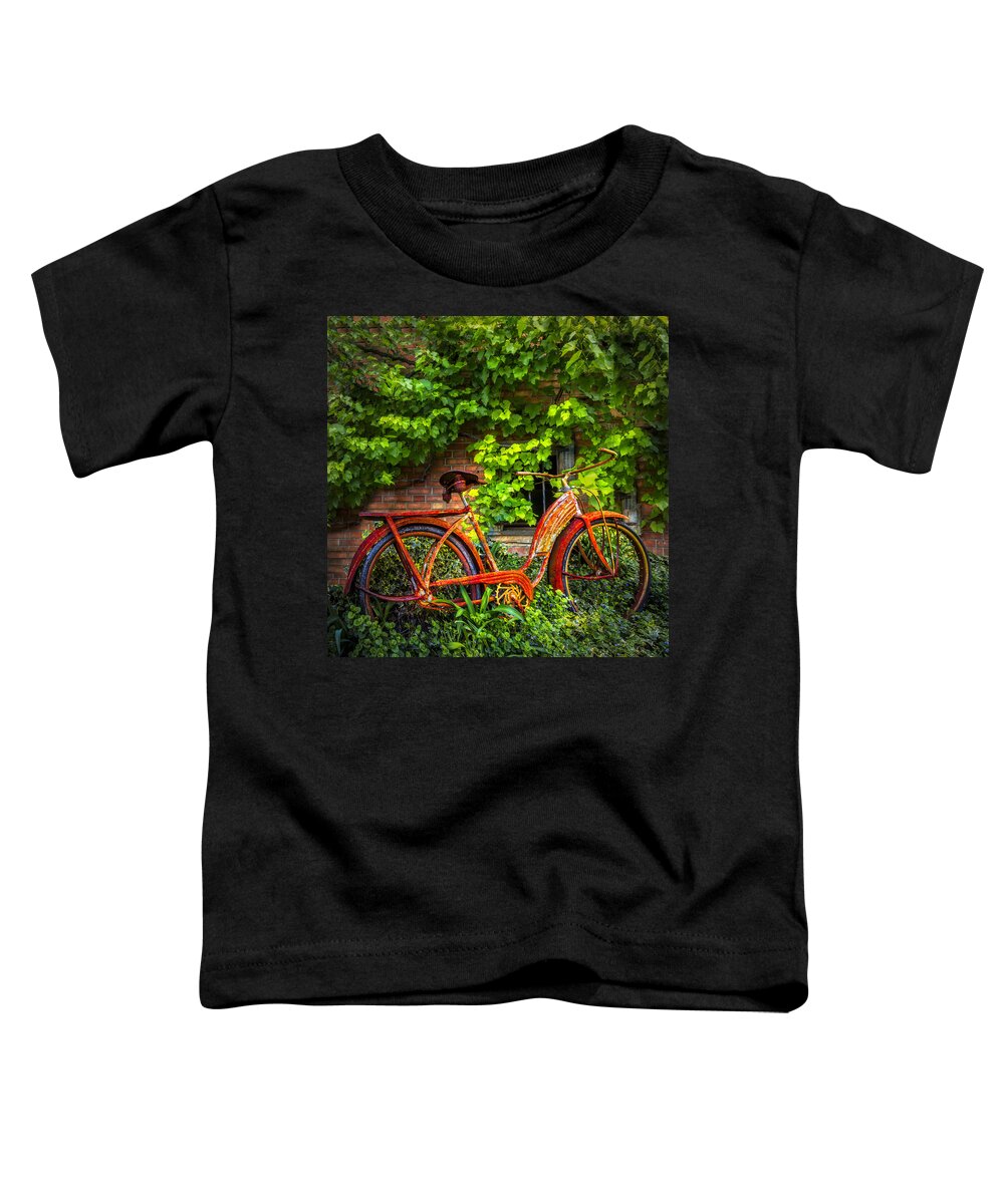 1950 Toddler T-Shirt featuring the photograph My Old Bicycle by Debra and Dave Vanderlaan