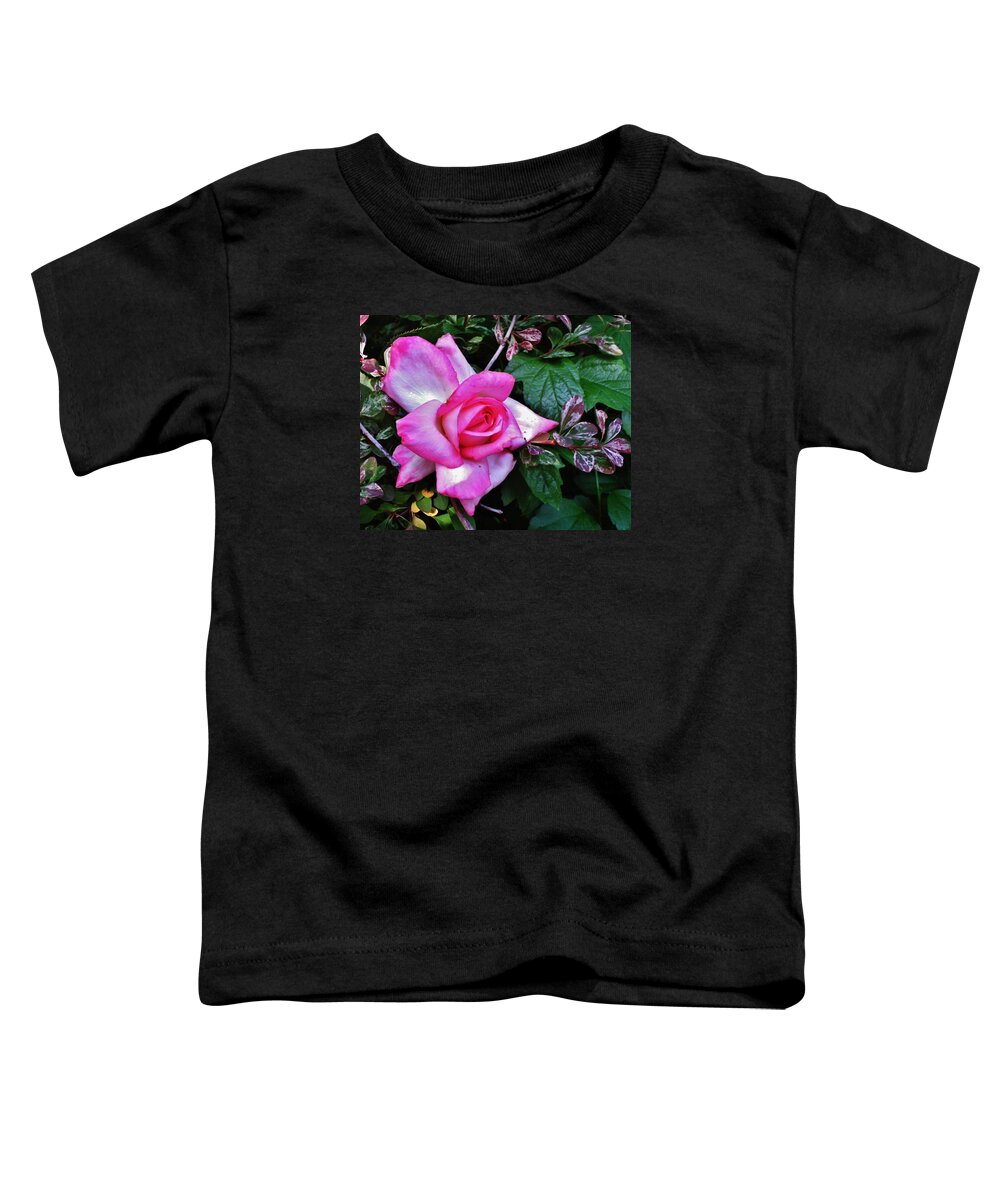Flower Toddler T-Shirt featuring the photograph My Perfect TEA ROSE by VLee Watson