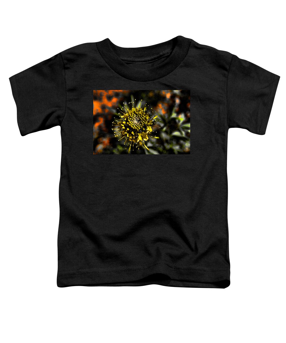 Flower Toddler T-Shirt featuring the photograph Neon Flower by Kathy Churchman
