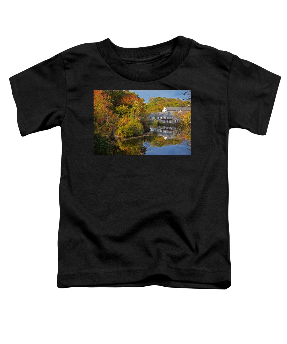 Newton Toddler T-Shirt featuring the photograph New England Autumn Day by Toby McGuire
