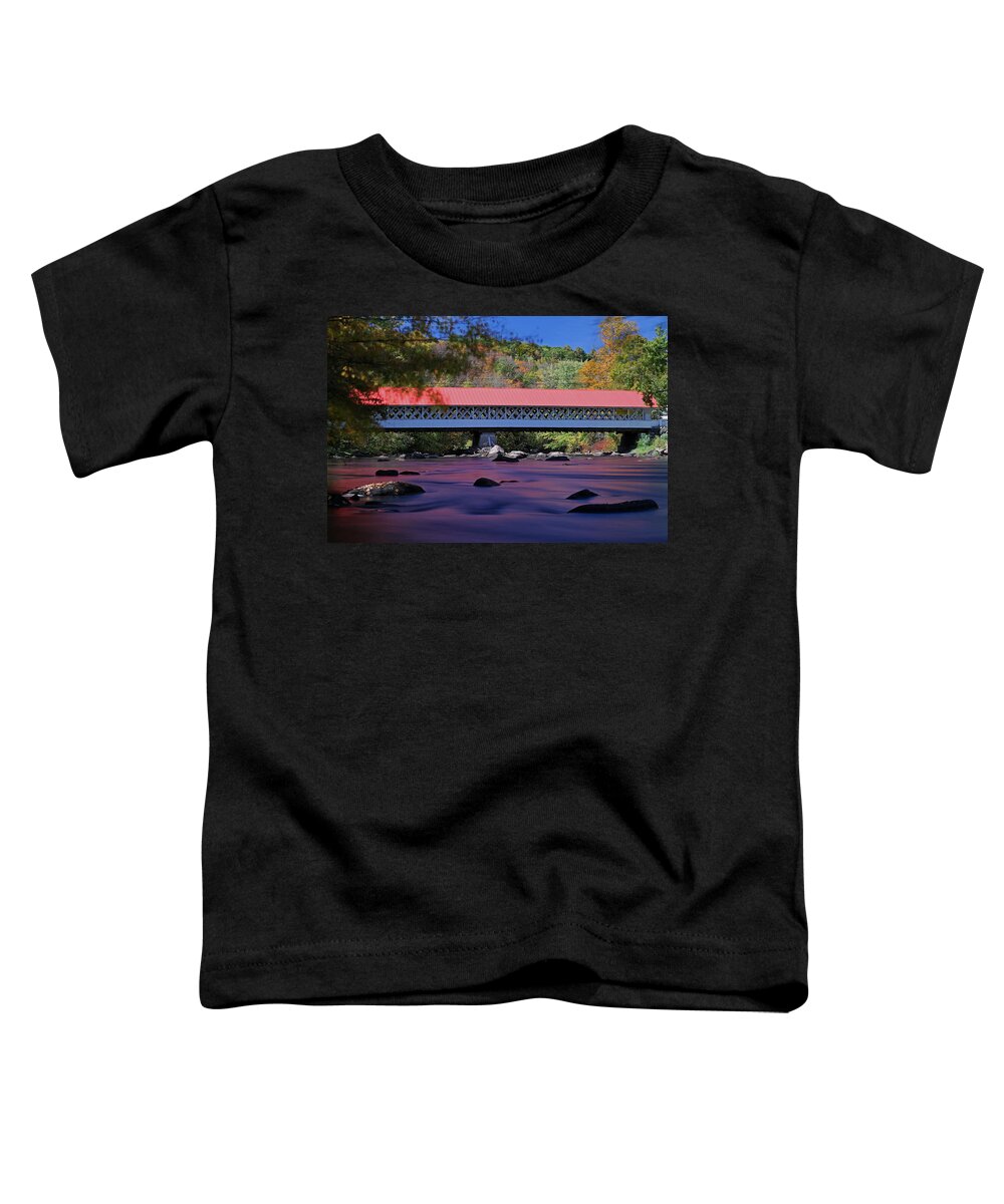 Ashuelot Covered Bridge Toddler T-Shirt featuring the photograph New Hampshire Ashuelot Covered Bridge by Juergen Roth