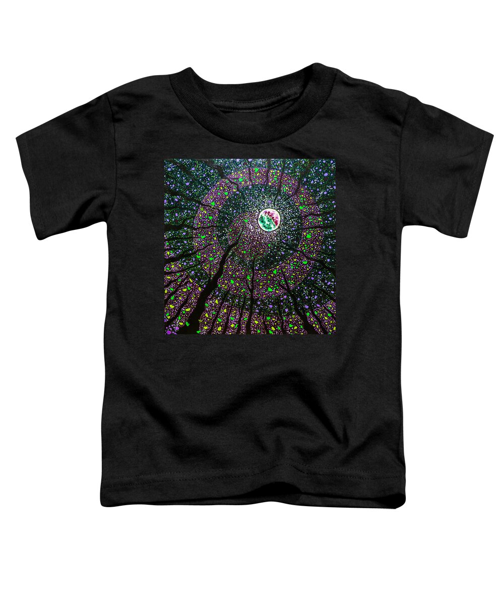 Trees Toddler T-Shirt featuring the painting Night Enchanted by Joel Tesch