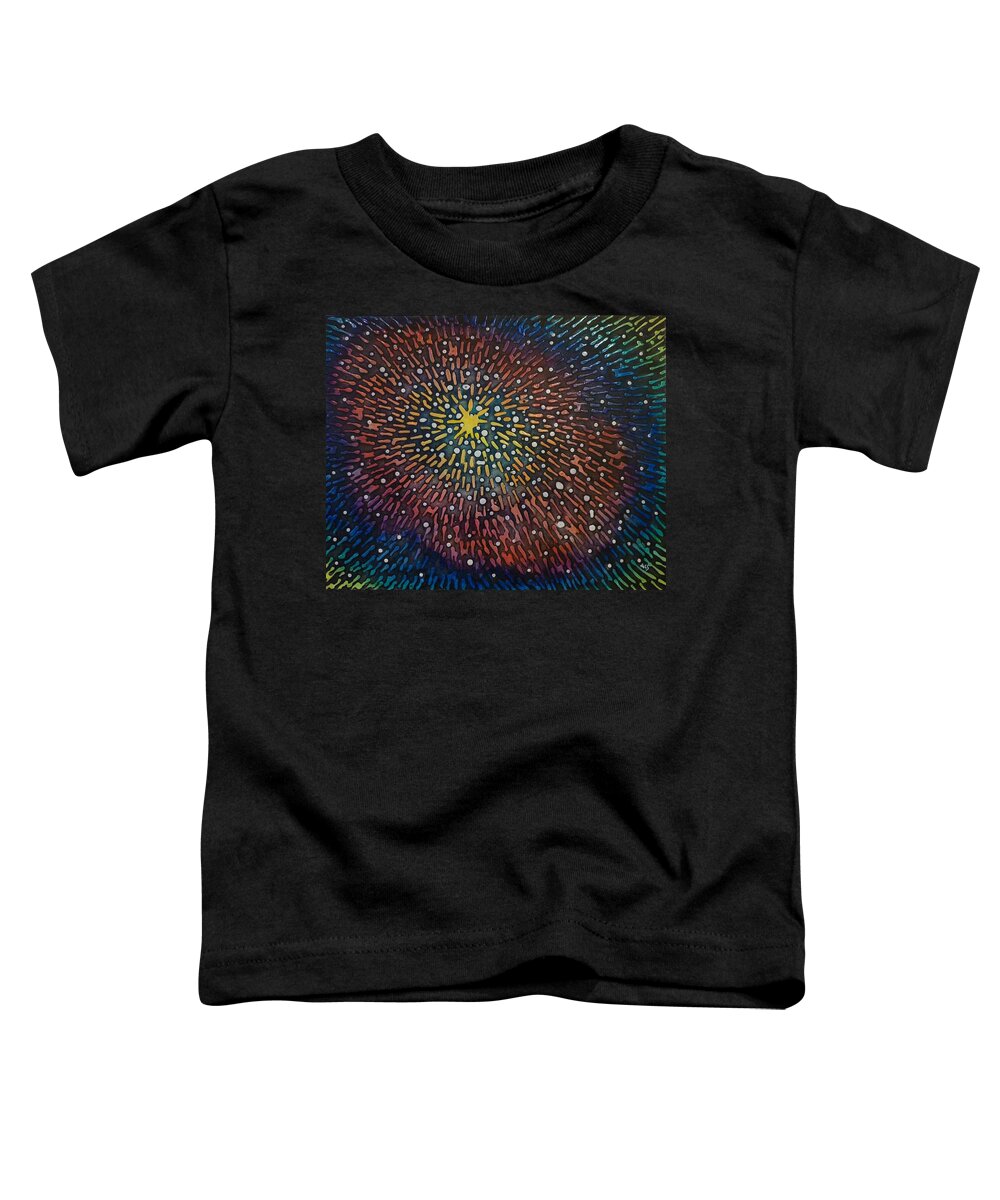 Nimoy Nebula Toddler T-Shirt featuring the painting Nimoy Nebula by Amelie Simmons