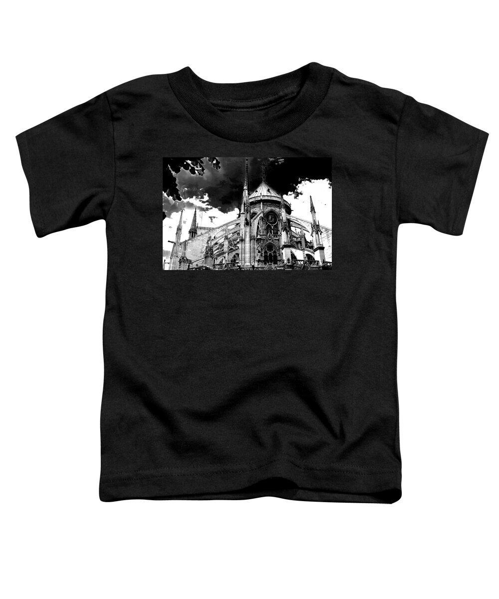 Notre Dam Toddler T-Shirt featuring the photograph Notre Dam Revealed By Denise Dube by Denise Dube