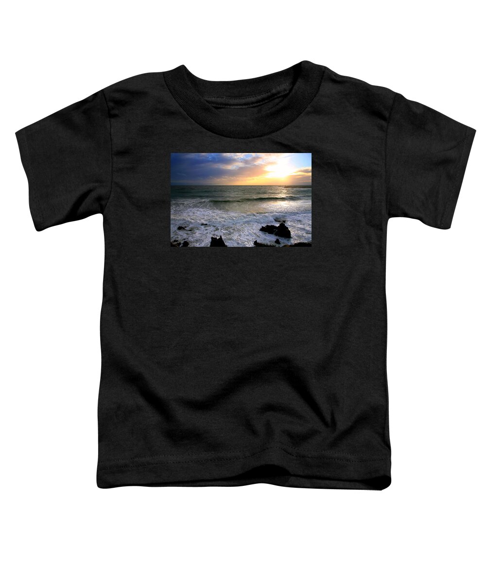Ocean Toddler T-Shirt featuring the photograph Ocean Sunset 84 by Acropolis De Versailles