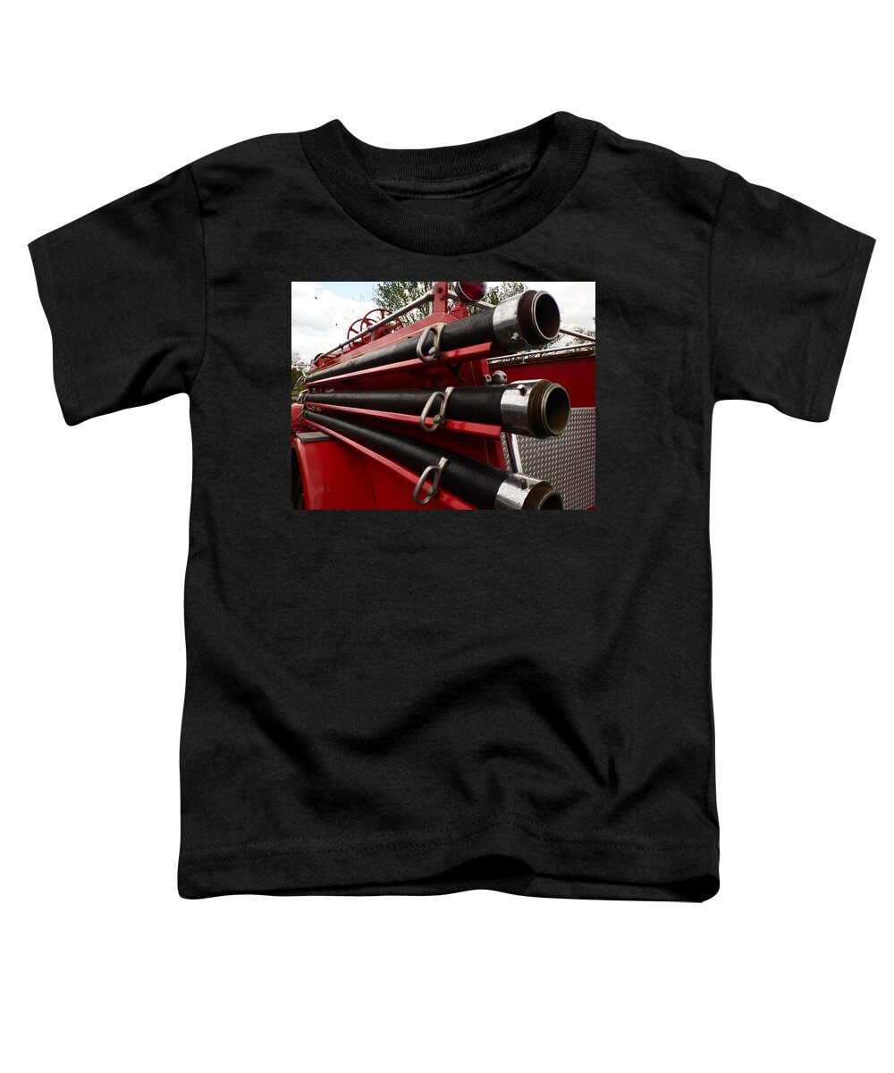 Cars Toddler T-Shirt featuring the photograph Old fire truck by Karl Rose