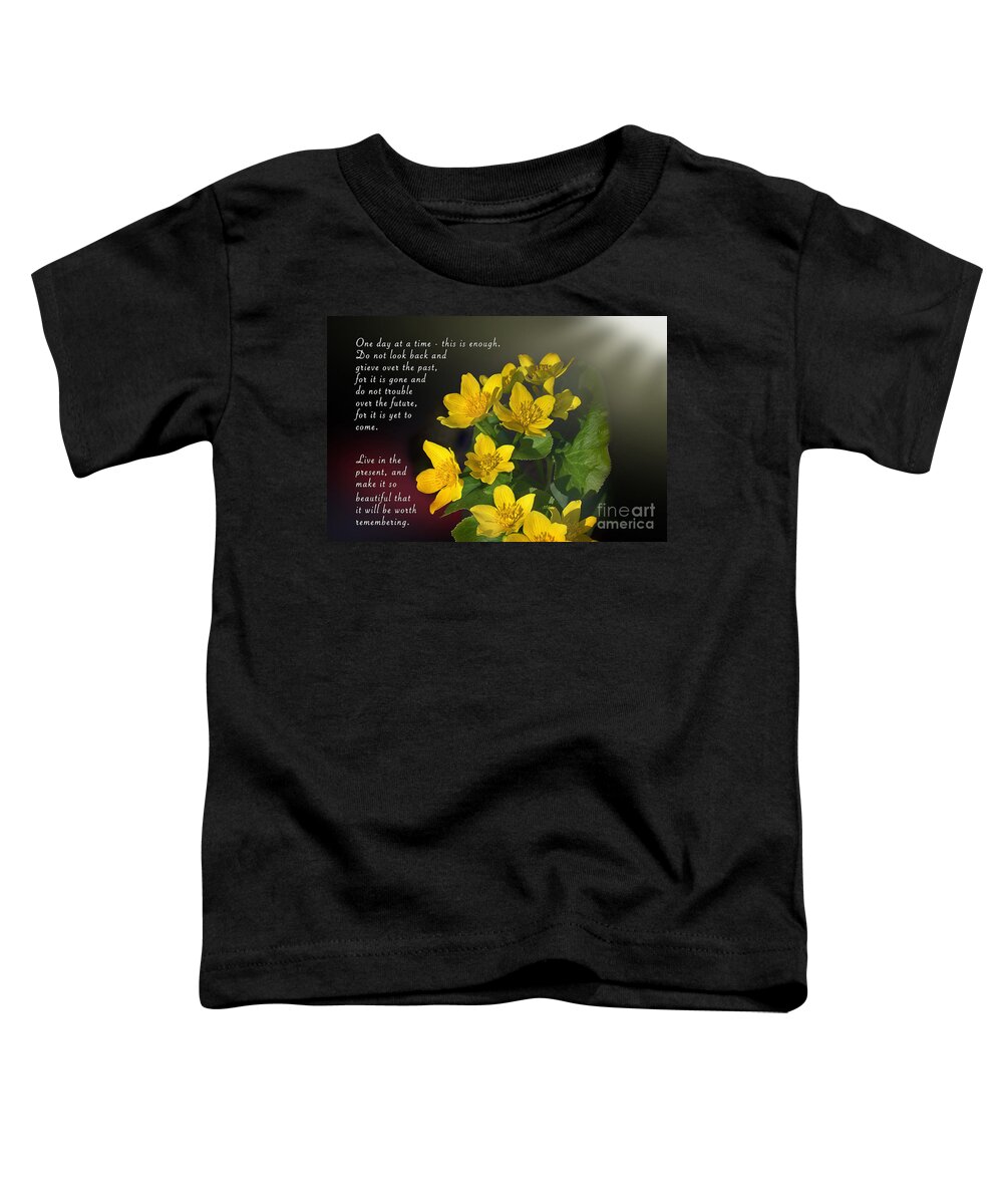 Water Lilly Toddler T-Shirt featuring the photograph One Day at a Time by Gwen Gibson