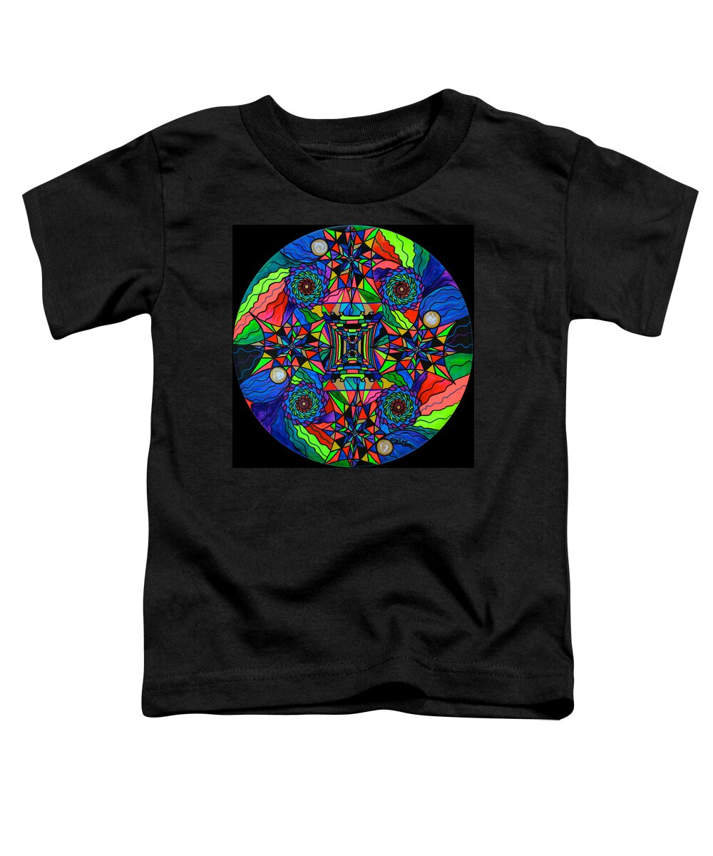  Toddler T-Shirt featuring the painting Out of Body Activation Grid by Teal Eye Print Store