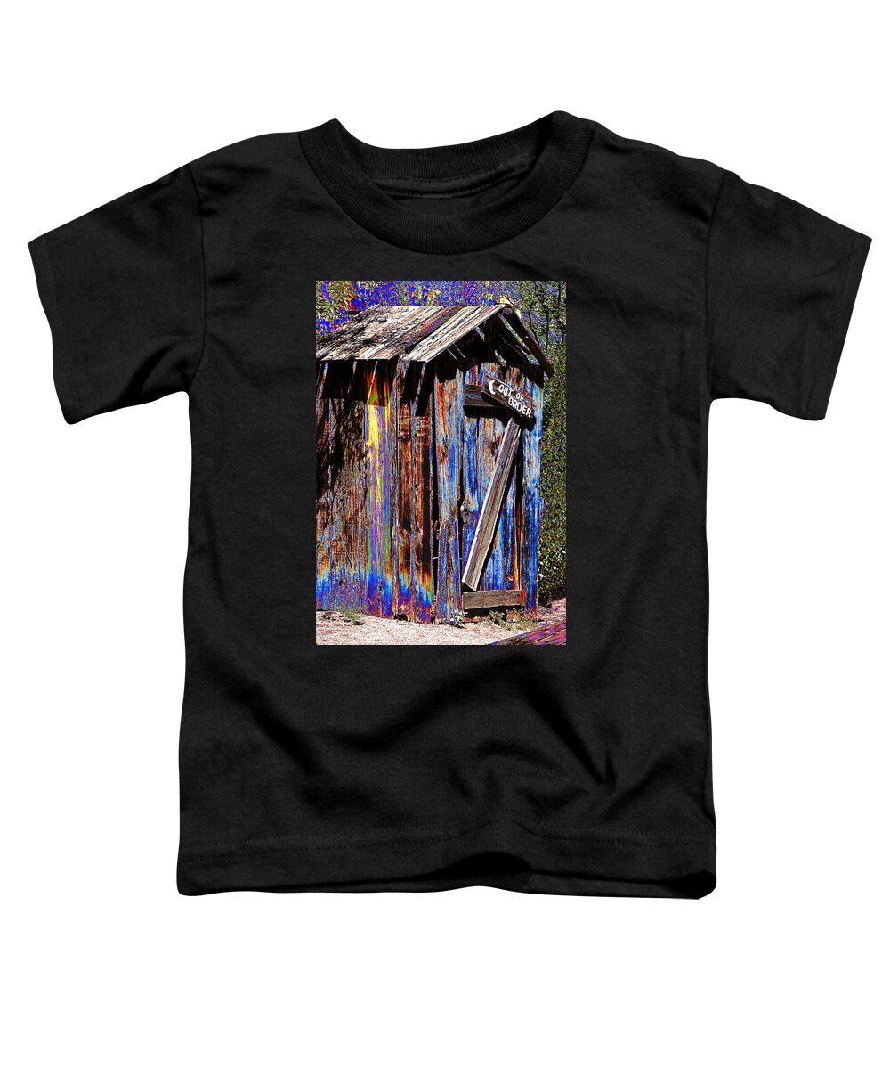 Outhouse Toddler T-Shirt featuring the photograph Outhouse Pop Art by Phyllis Denton