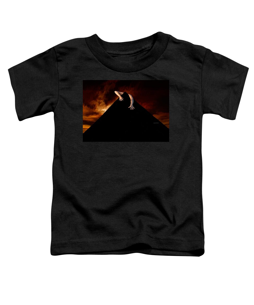 30 Toddler T-Shirt featuring the painting Over the Hill - Happy Birthday by Angela Stanton