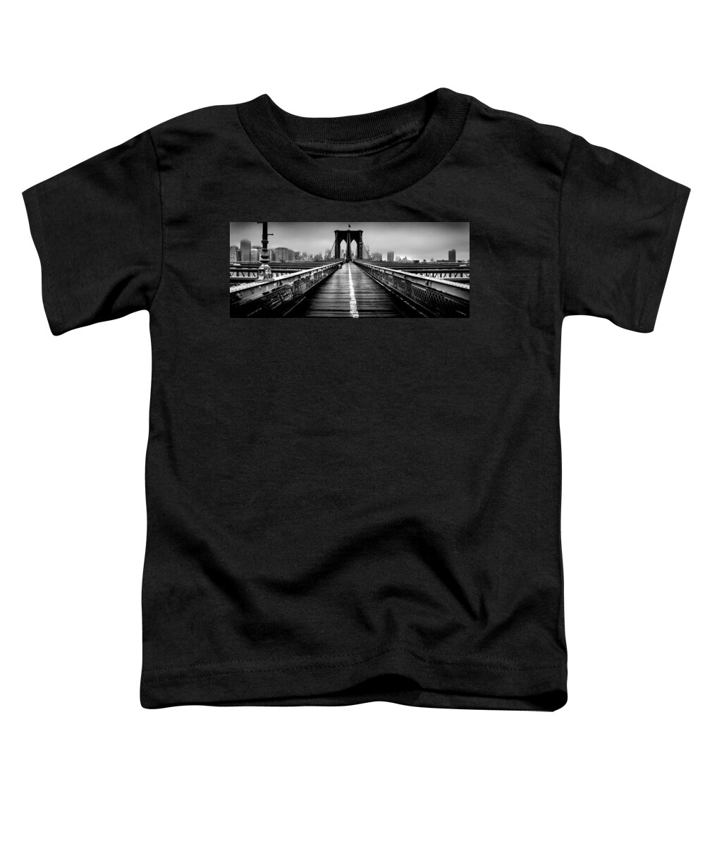 Brooklyn Toddler T-Shirt featuring the photograph Path To The Big Apple by Az Jackson