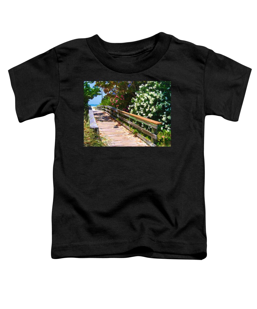 Florida Toddler T-Shirt featuring the photograph Pathway to Beach by Stefan Mazzola