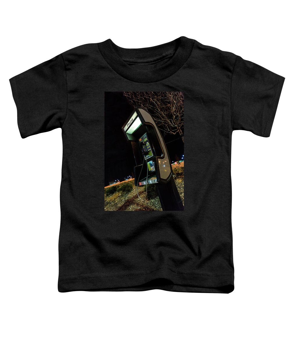 Pay Phone Toddler T-Shirt featuring the photograph Pay Phone by Sennie Pierson