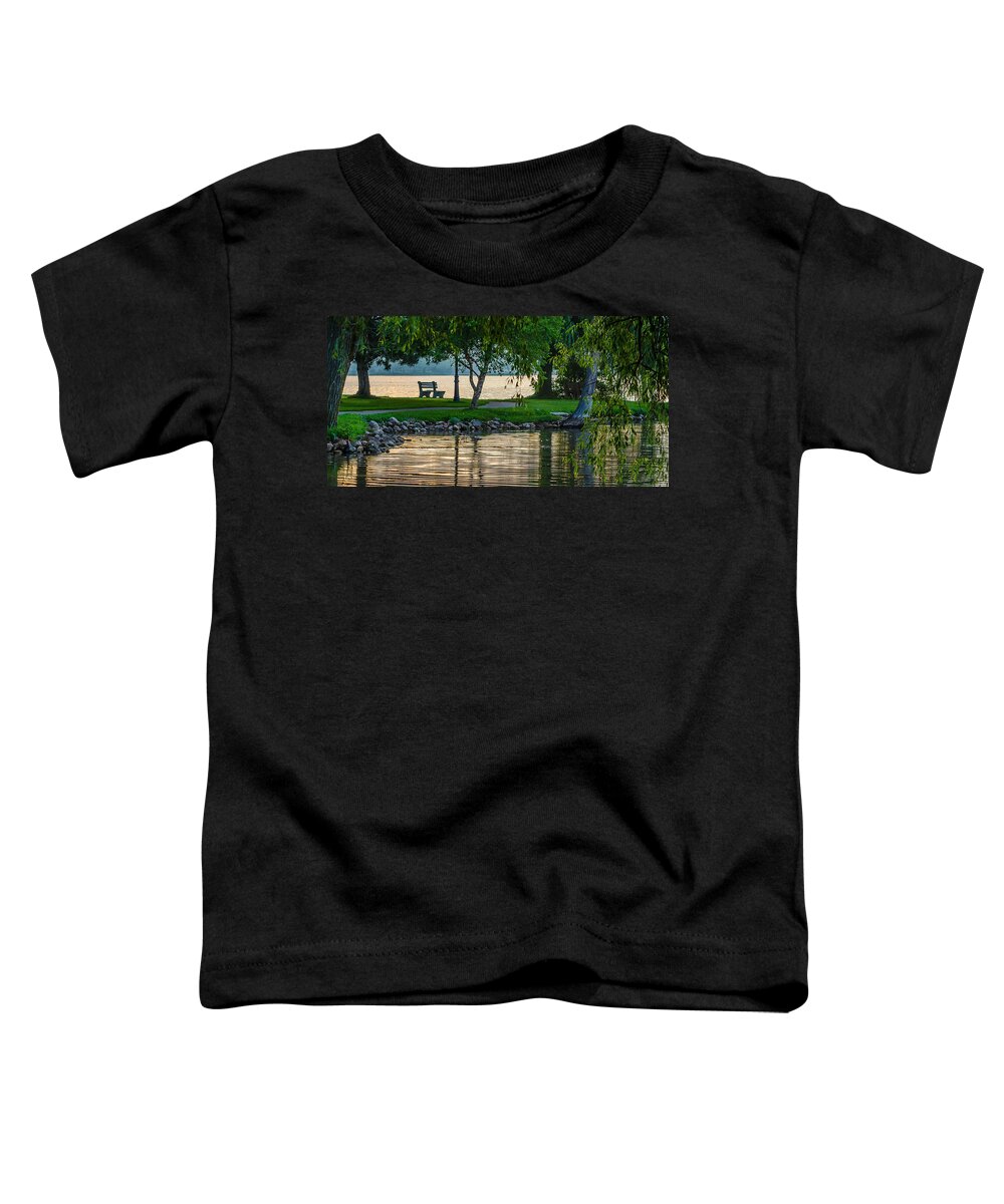 Lake Cadillac Toddler T-Shirt featuring the photograph Peace in the Park by Rick Bartrand