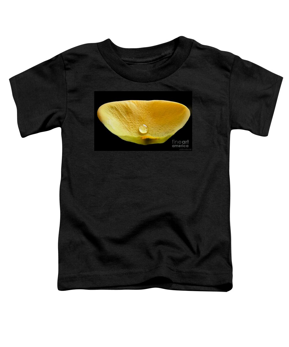 Nature Toddler T-Shirt featuring the photograph Pearl in a petal by Debbie Portwood