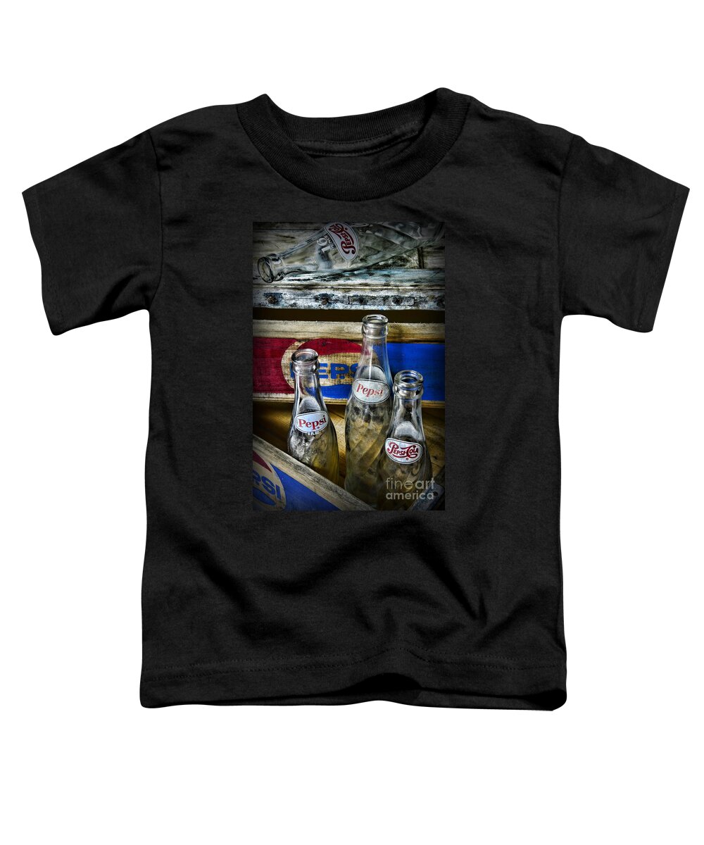 Paul Ward Toddler T-Shirt featuring the photograph Pepsi Bottles and Crates by Paul Ward