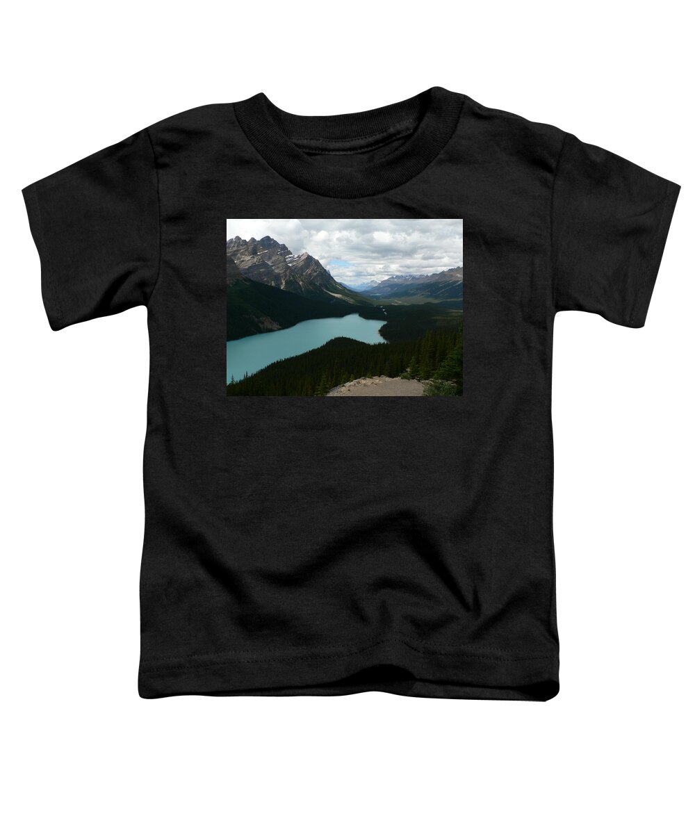 Peyote Toddler T-Shirt featuring the photograph Peyote Lake in Banff Alberta by Laurel Best