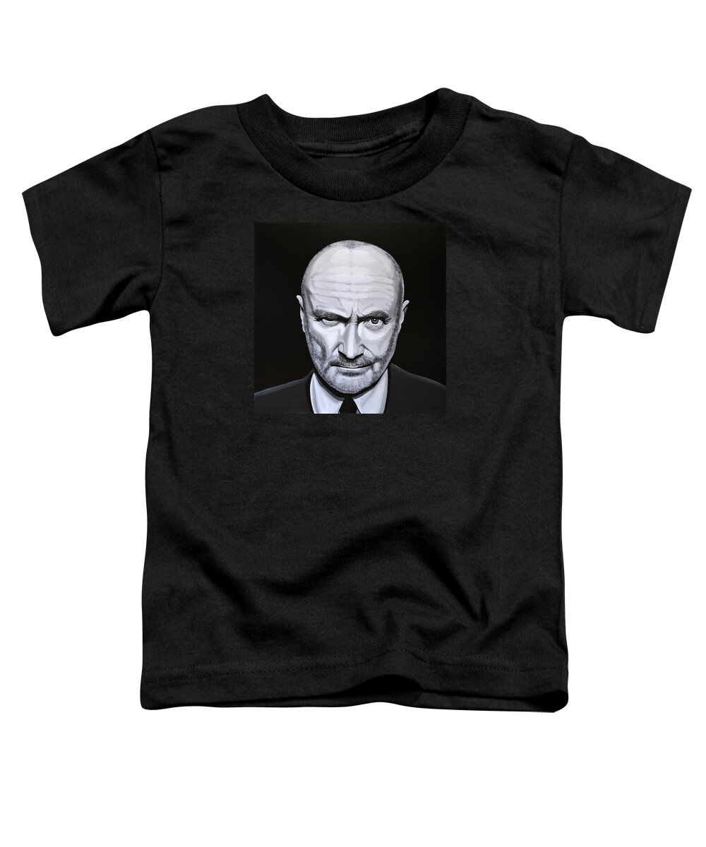 Phil Collins Toddler T-Shirt featuring the painting Phil Collins by Paul Meijering