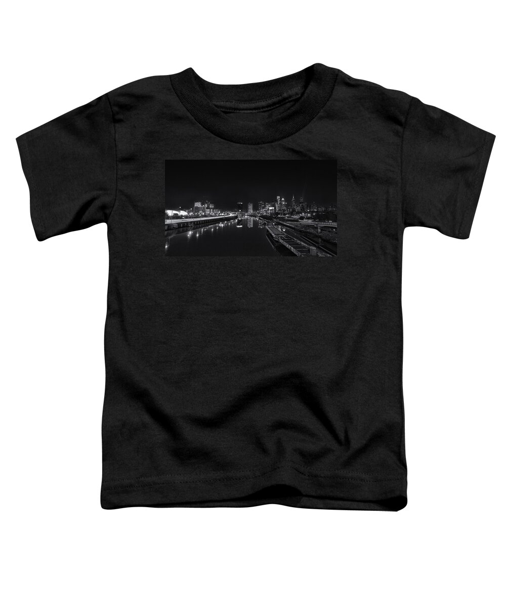 Landscape Toddler T-Shirt featuring the photograph Philadelphia Skyline by Rob Dietrich