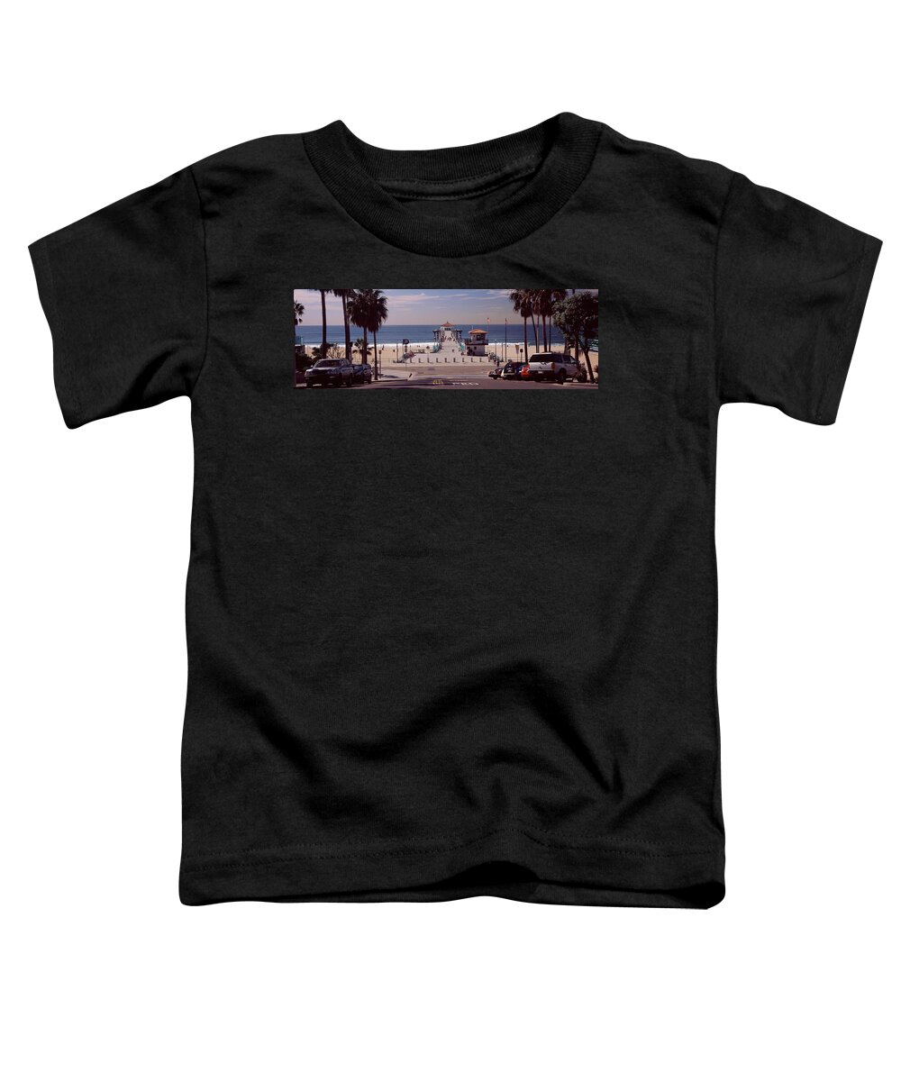 Photography Toddler T-Shirt featuring the photograph Pier Over An Ocean, Manhattan Beach by Panoramic Images