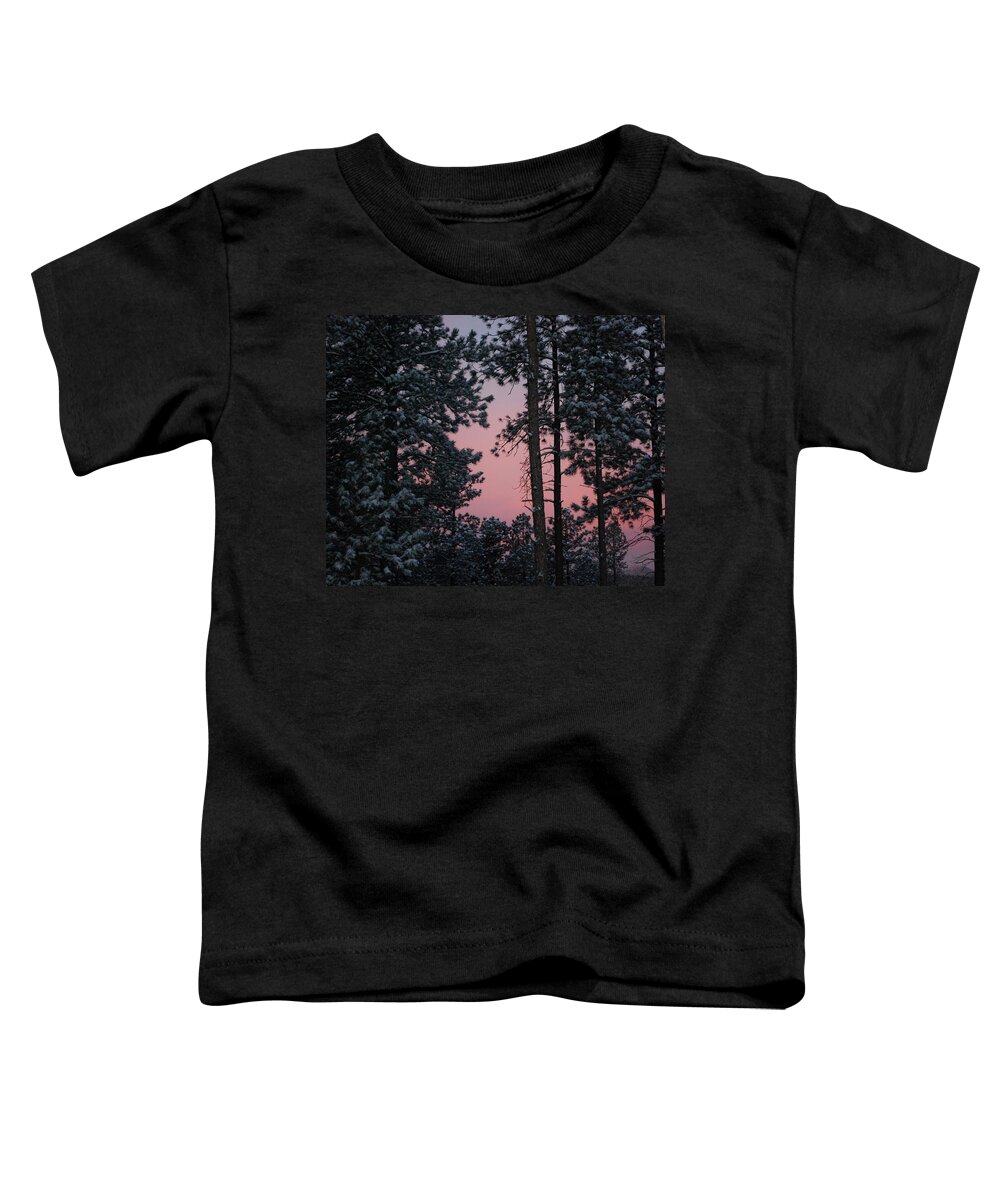 Dakota Toddler T-Shirt featuring the photograph Pink Mountain Morning by Greni Graph