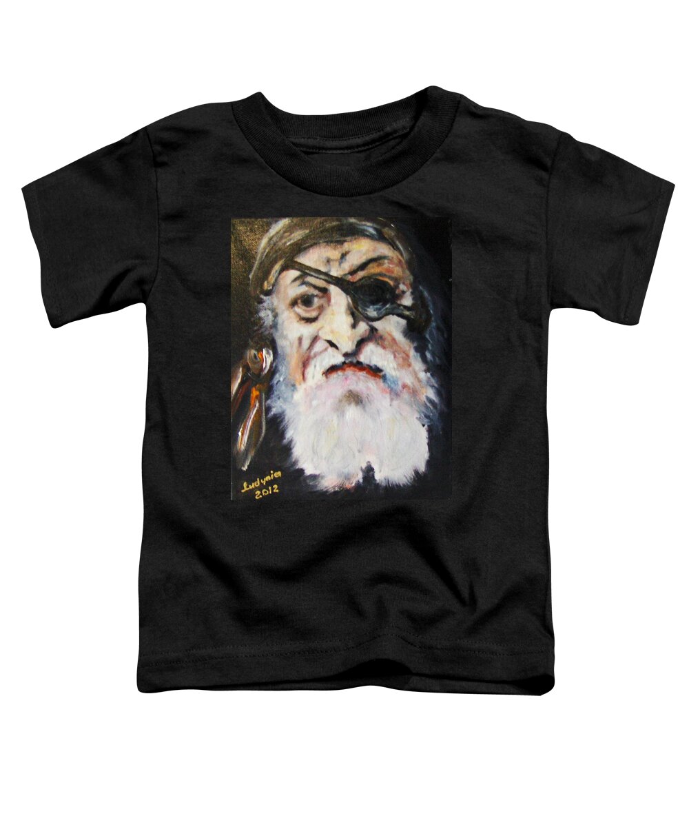 Art Toddler T-Shirt featuring the painting Pirate by Ryszard Ludynia