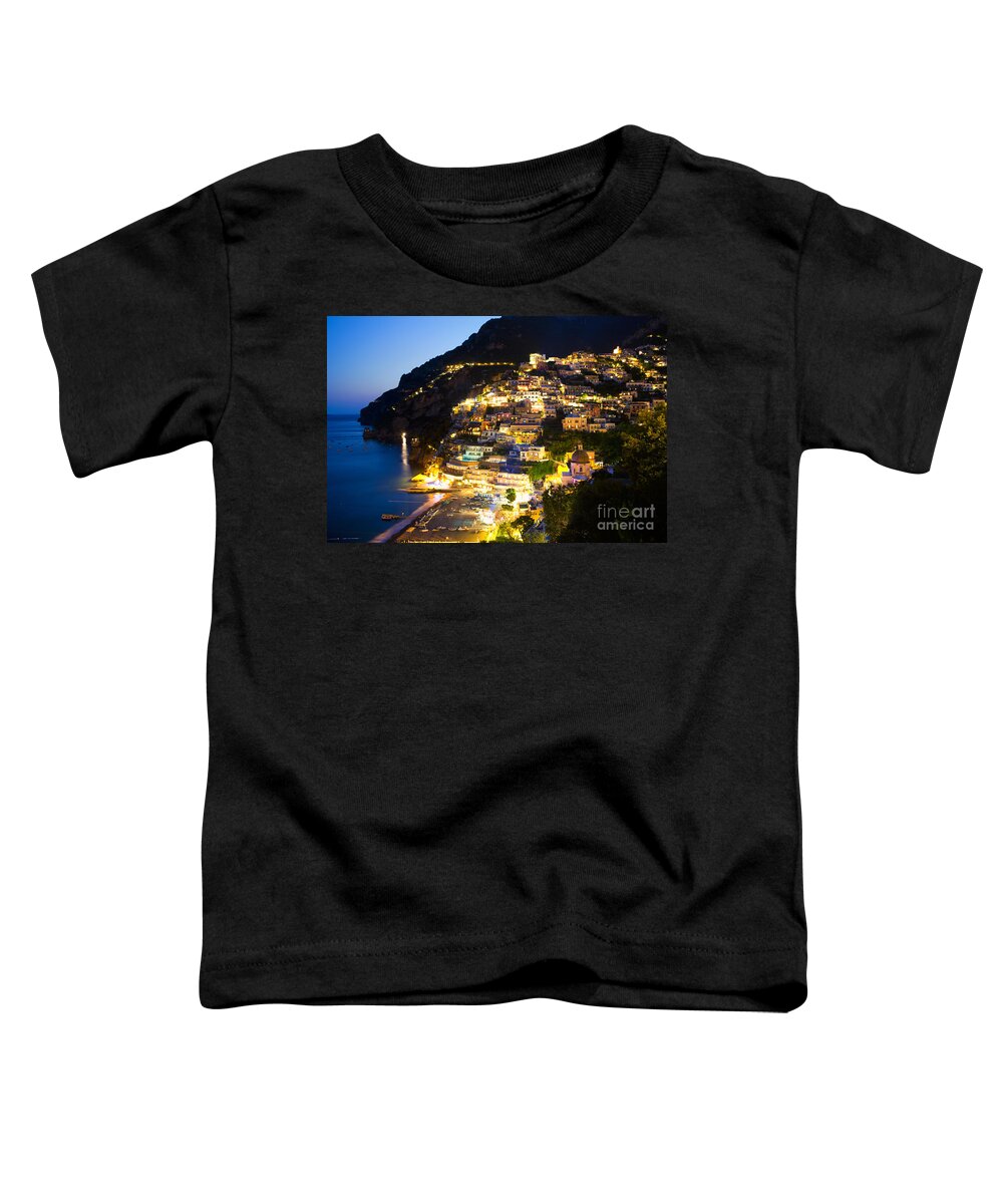 Italy Toddler T-Shirt featuring the photograph Positano Glow by Leslie Leda