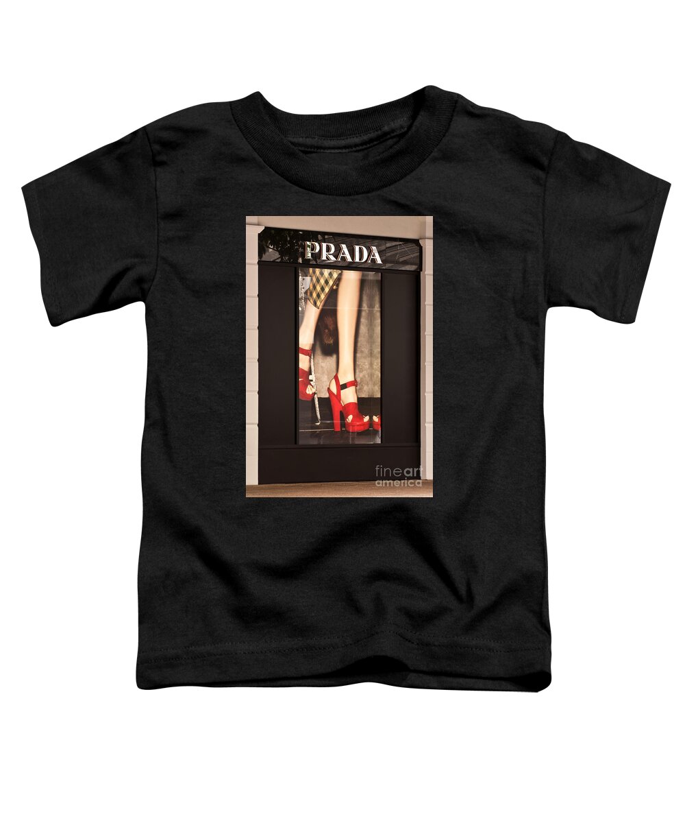 Prada Toddler T-Shirt featuring the photograph Prada Red Shoes by Rick Piper Photography