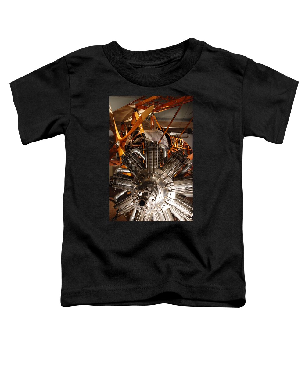 Planes Toddler T-Shirt featuring the photograph Prop Plane Engine Illuminated by Kenny Glover