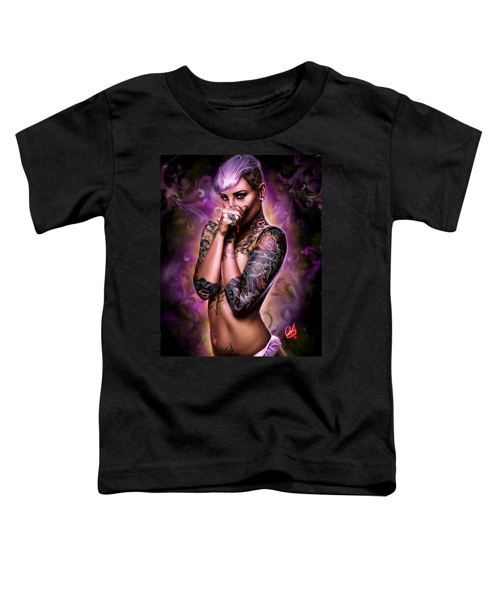 Color Toddler T-Shirt featuring the painting Purple Haze by Pete Tapang