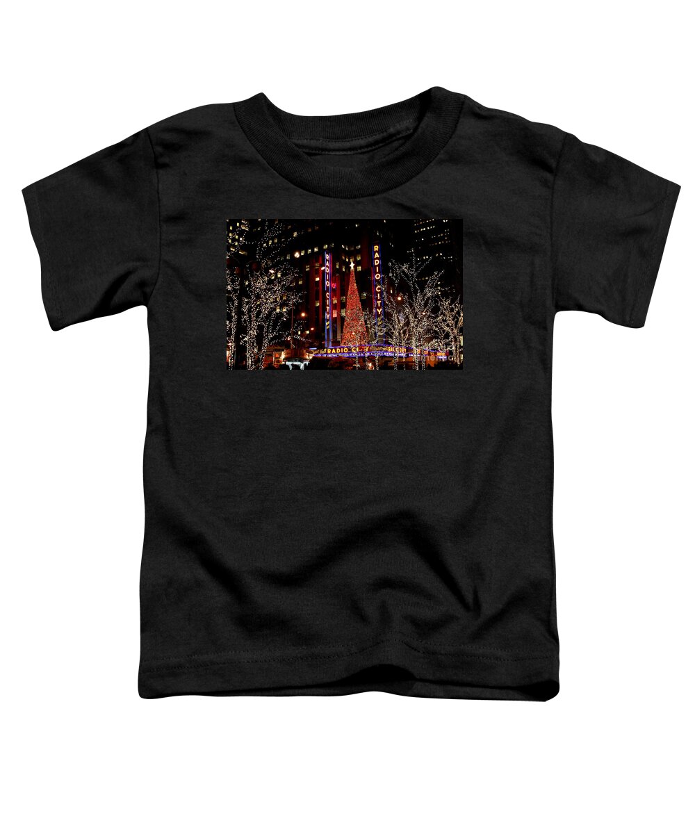 New York City Toddler T-Shirt featuring the photograph Radio City Music Hall by Living Color Photography Lorraine Lynch