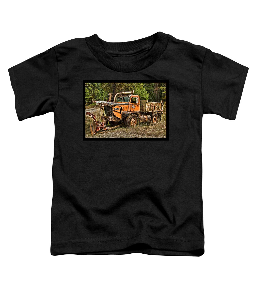 Snow Plow Toddler T-Shirt featuring the photograph Ready for Snow By Ron Roberts by Ron Roberts