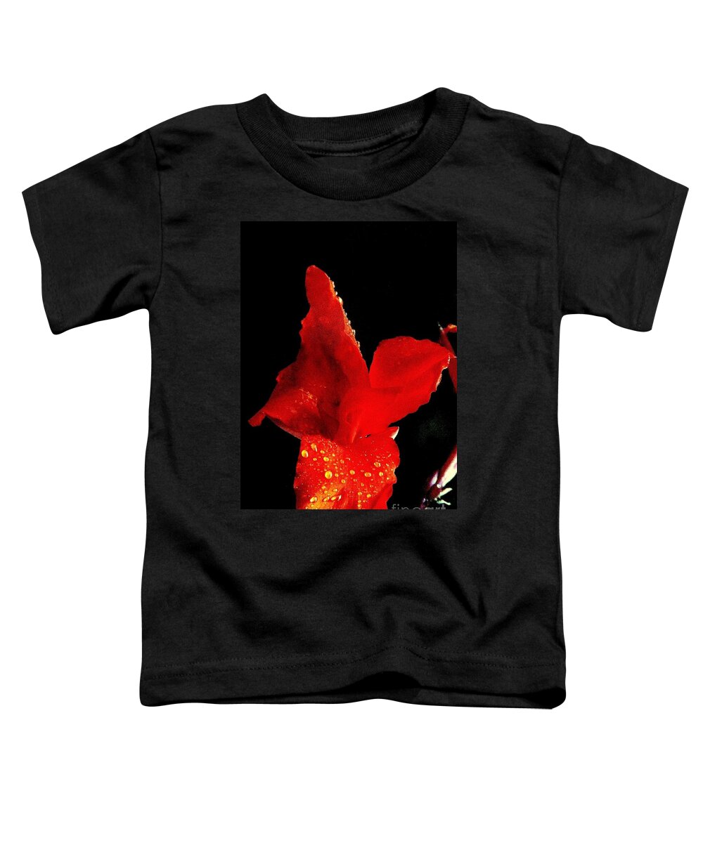 Nola Toddler T-Shirt featuring the photograph Red Hot Canna Lilly by Michael Hoard