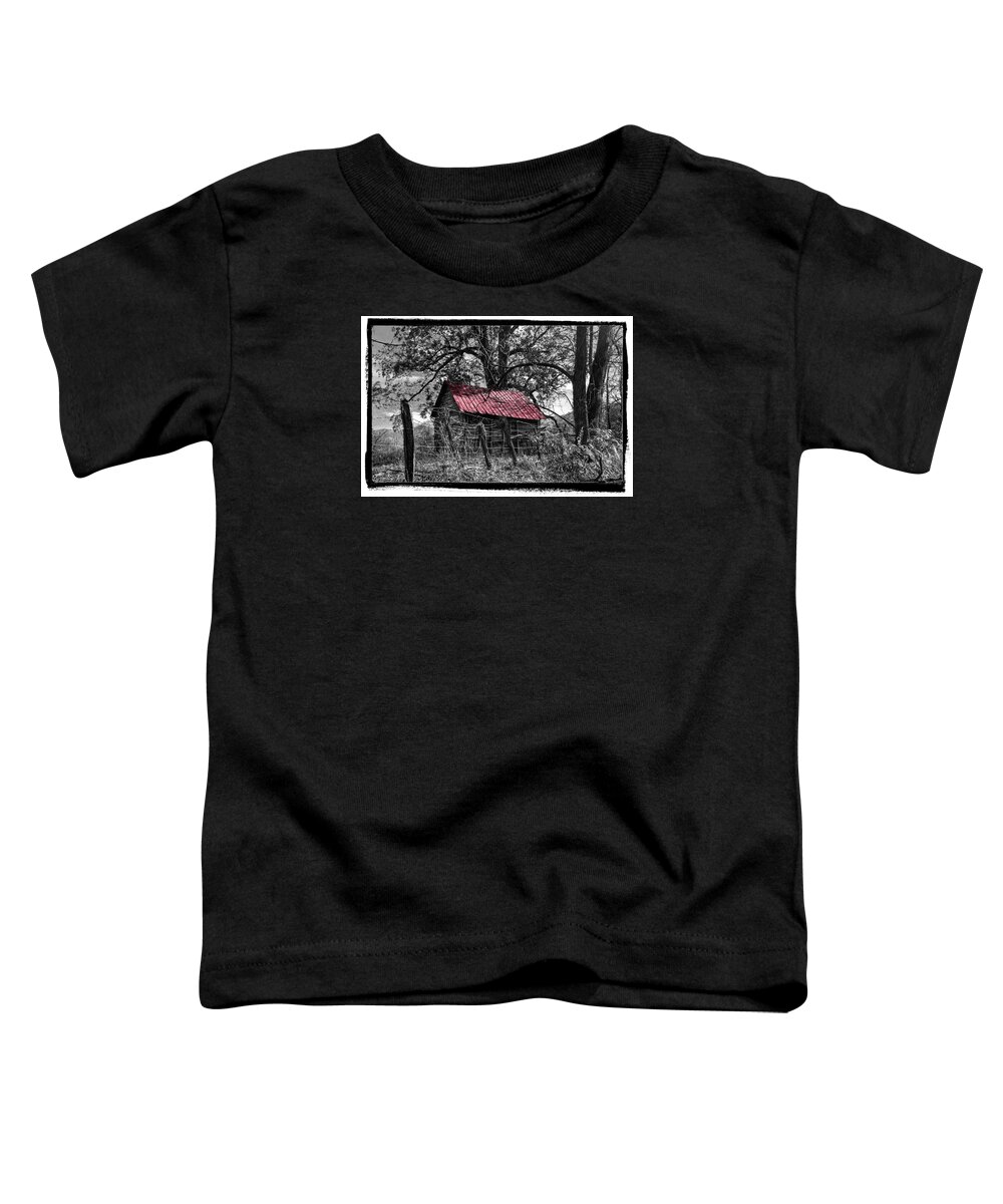Andrews Toddler T-Shirt featuring the photograph Red Roof by Debra and Dave Vanderlaan