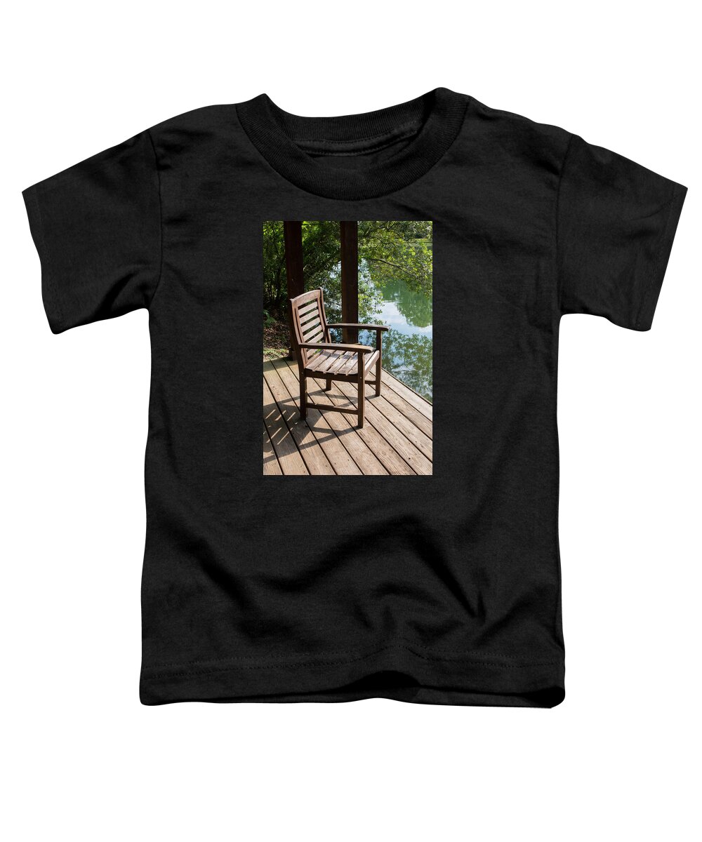 Cabin Toddler T-Shirt featuring the photograph Alone By The Lake by Parker Cunningham