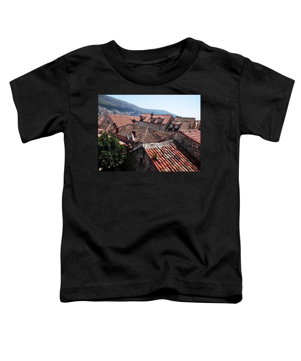 Rooftop Toddler T-Shirt featuring the photograph Rooftops by Pema Hou