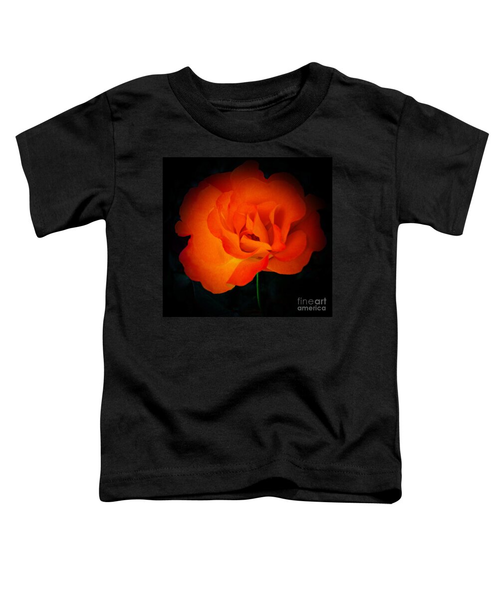 Orange Toddler T-Shirt featuring the photograph Rose of Passion by Elizabeth Winter
