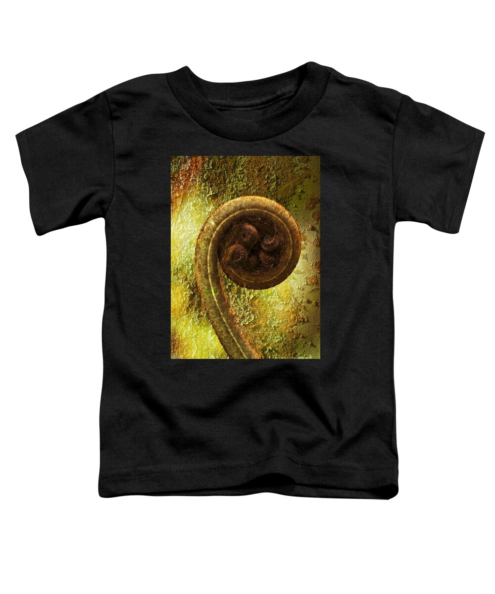 Plant Toddler T-Shirt featuring the photograph Rust and Fern by Heiko Koehrer-Wagner