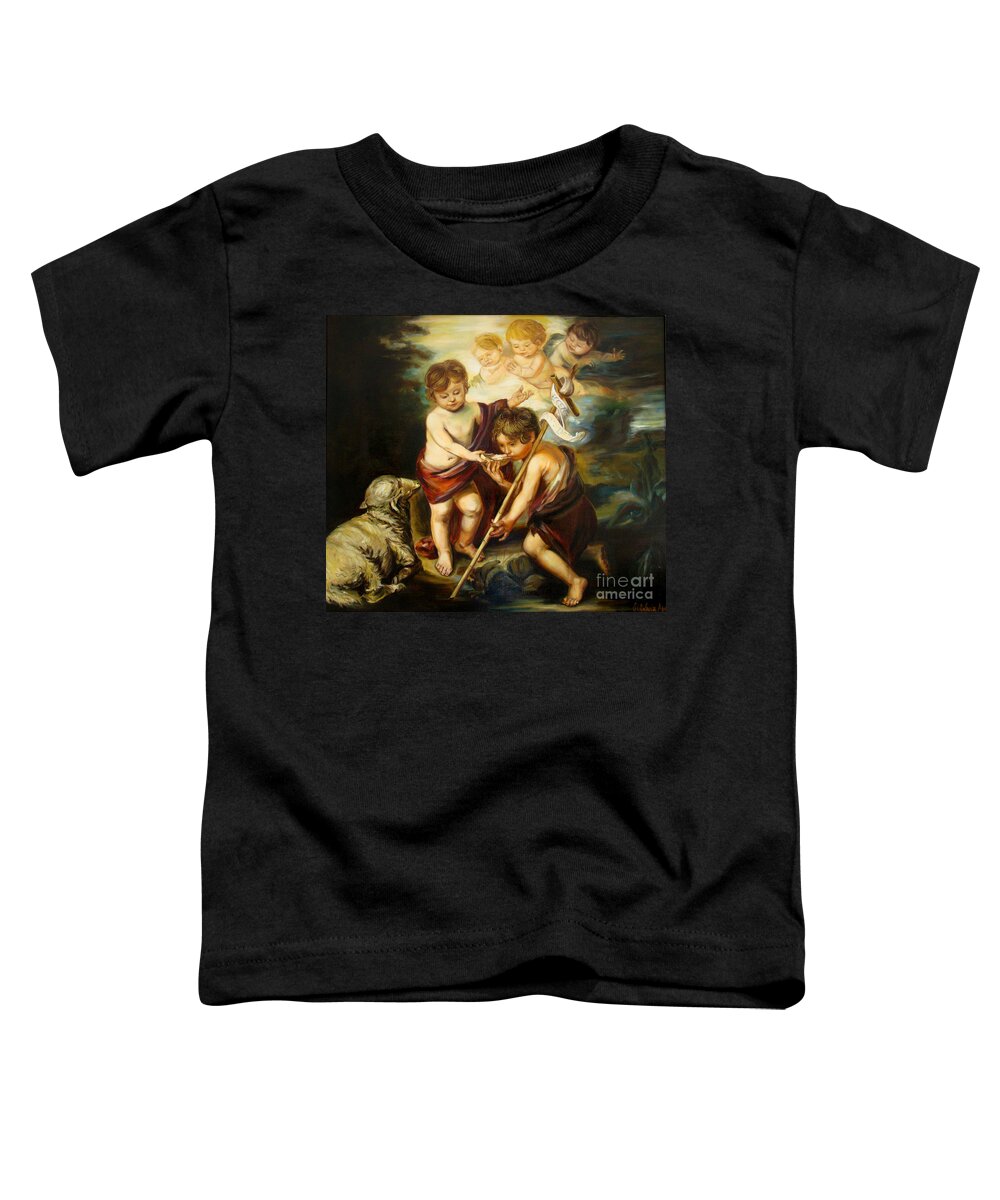 Classic Art Toddler T-Shirt featuring the painting Saint John Baptist by Silvana Abel