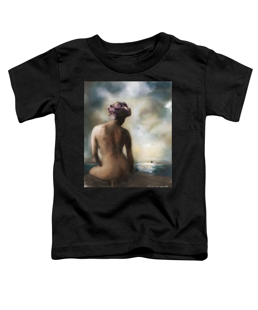 Dwayne Glapion Toddler T-Shirt featuring the digital art Scars and Stripes by Dwayne Glapion