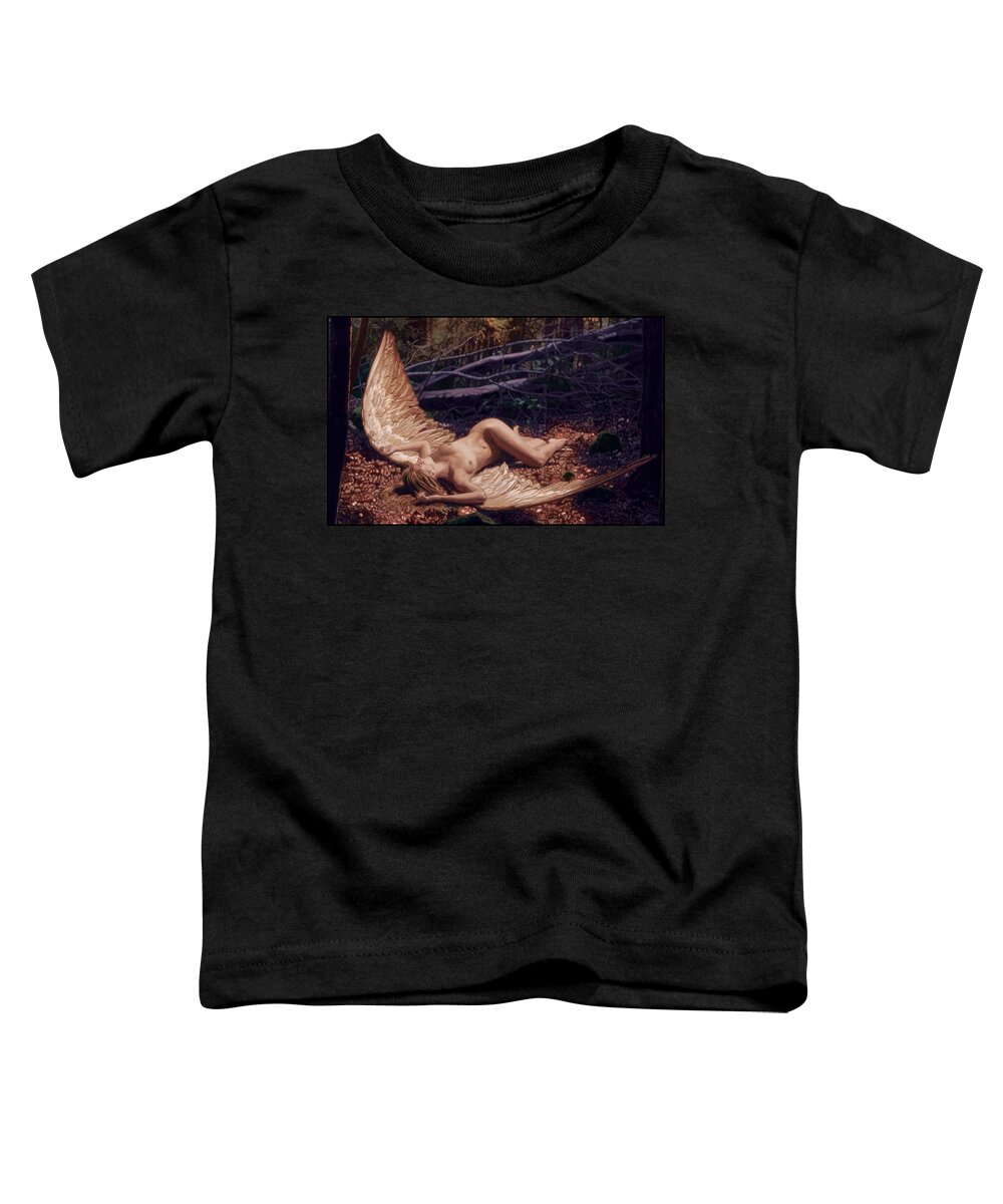 Whelan Toddler T-Shirt featuring the painting Secret Forest II by Patrick Whelan
